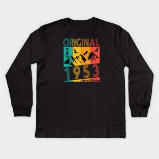 70th birthday gift man woman Original Vintage 1953 Kids Long Sleeve T-Shirt